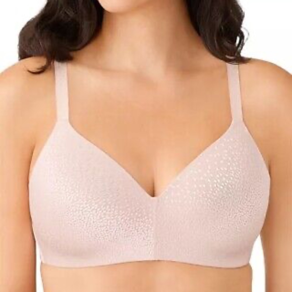 NWT WACOAL BACK APPEAL WIRE FREE CONTOUR - ROSE DUST - size 38DDD